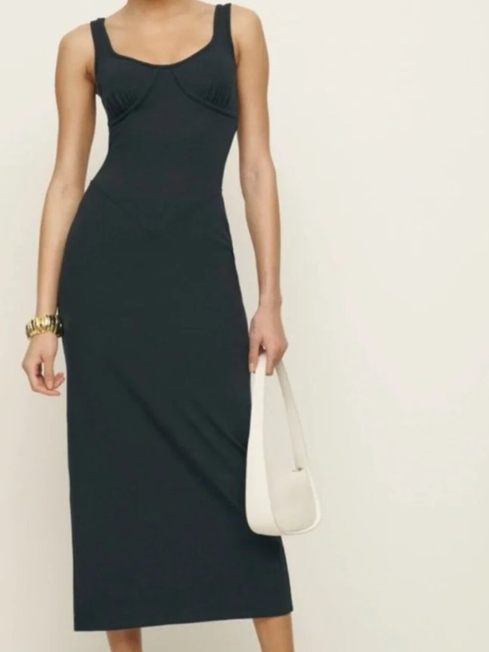 Reformation Naomi Knit Dress Black - Size M